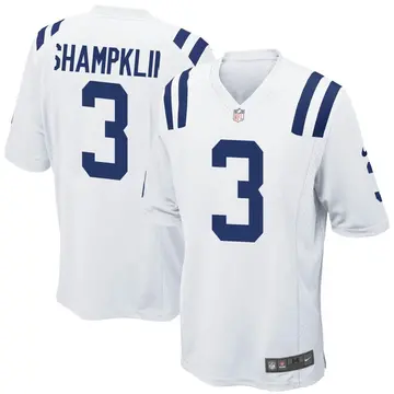Nike Aaron Shampklin Men's Game Indianapolis Colts White Jersey