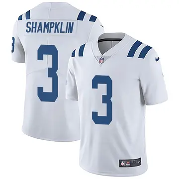 Nike Aaron Shampklin Men's Limited Indianapolis Colts White Vapor Untouchable Jersey