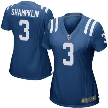 Nike Aaron Shampklin Women's Game Indianapolis Colts Royal Blue Team Color Jersey