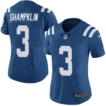 Nike Aaron Shampklin Women's Limited Indianapolis Colts Royal Team Color Vapor Untouchable Jersey