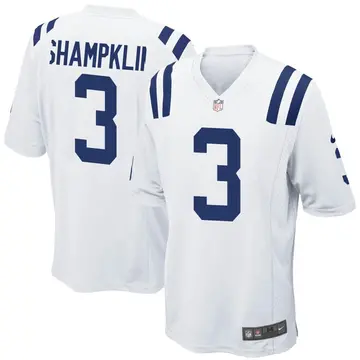 Nike Aaron Shampklin Youth Game Indianapolis Colts White Jersey