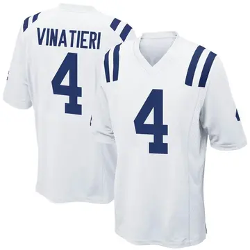 Nike Adam Vinatieri Men's Game Indianapolis Colts White Jersey