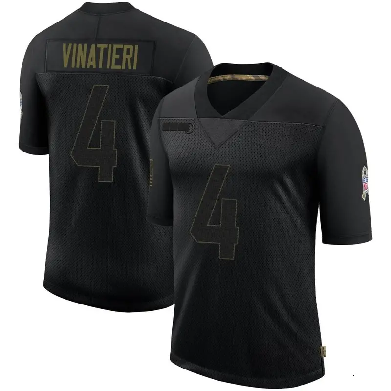 Nike Adam Vinatieri Men's Limited Indianapolis Colts Black 2020 Salute To Service Jersey