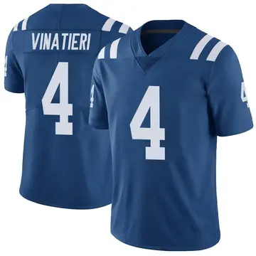 Nike Adam Vinatieri Men's Limited Indianapolis Colts Royal Color Rush Vapor Untouchable Jersey