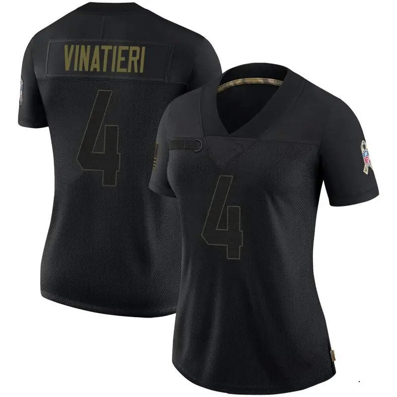 Nike Adam Vinatieri Women's Limited Indianapolis Colts Black 2020 Salute To Service Jersey