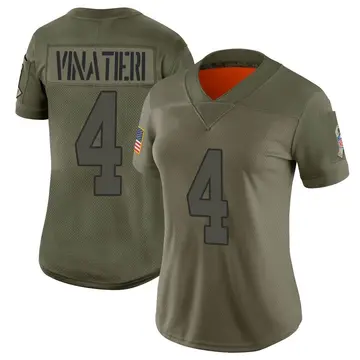 Nike Adam Vinatieri Women's Limited Indianapolis Colts Camo 2019 Salute to Service Jersey