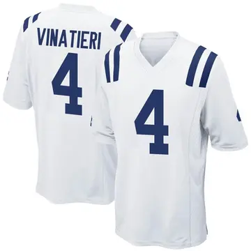 Nike Adam Vinatieri Youth Game Indianapolis Colts White Jersey