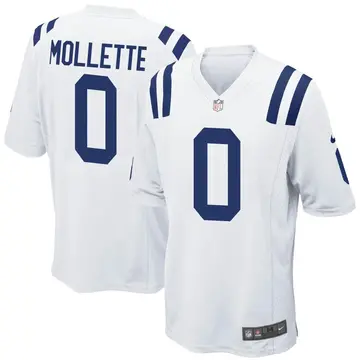 Nike Alex Mollette Men's Game Indianapolis Colts White Jersey