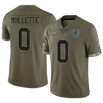 Nike Alex Mollette Men's Limited Indianapolis Colts Olive 2022 Salute To Service Jersey