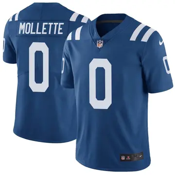 Nike Alex Mollette Men's Limited Indianapolis Colts Royal Color Rush Vapor Untouchable Jersey