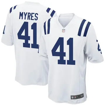 Nike Alexander Myres Men's Game Indianapolis Colts White Jersey