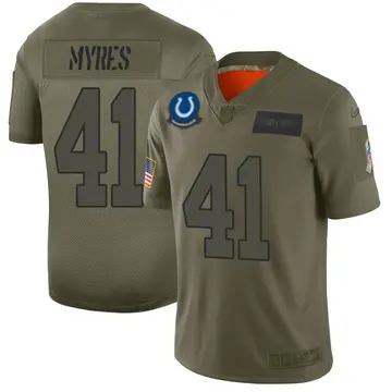 Nike Alexander Myres Men's Limited Indianapolis Colts Camo 2019 Salute to Service Jersey