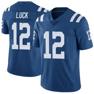 Nike Andrew Luck Men's Limited Indianapolis Colts Royal Color Rush Vapor Untouchable Jersey