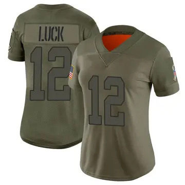 Nike Andrew Luck Women's Limited Indianapolis Colts Camo 2019 Salute to Service Jersey