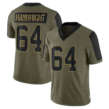 Nike Arlington Hambright Men's Limited Indianapolis Colts Olive 2021 Salute To Service Jersey