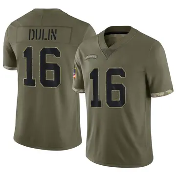 Nike Ashton Dulin Men's Limited Indianapolis Colts Olive 2022 Salute To Service Jersey