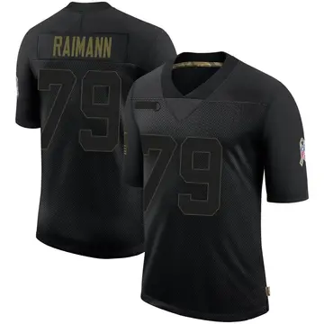 Nike Bernhard Raimann Men's Limited Indianapolis Colts Black 2020 Salute To Service Jersey