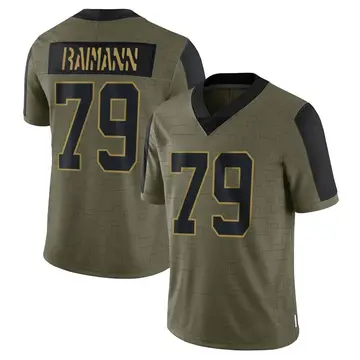 Nike Bernhard Raimann Men's Limited Indianapolis Colts Olive 2021 Salute To Service Jersey