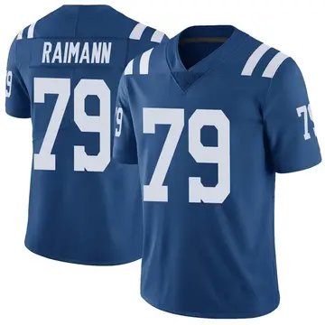 Nike Bernhard Raimann Men's Limited Indianapolis Colts Royal Color Rush Vapor Untouchable Jersey