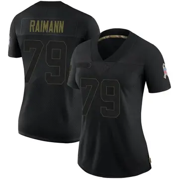 Nike Bernhard Raimann Women's Limited Indianapolis Colts Black 2020 Salute To Service Jersey