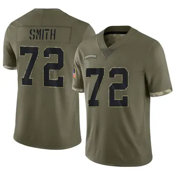 Nike Braden Smith Men's Limited Indianapolis Colts Olive 2022 Salute To Service Jersey
