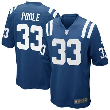 Nike Brian Poole Men's Game Indianapolis Colts Royal Blue Team Color Jersey