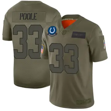 Nike Brian Poole Men's Limited Indianapolis Colts Camo 2019 Salute to Service Jersey