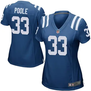 Nike Brian Poole Women's Game Indianapolis Colts Royal Blue Team Color Jersey