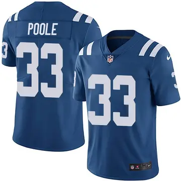 Nike Brian Poole Youth Limited Indianapolis Colts Royal Team Color Vapor Untouchable Jersey