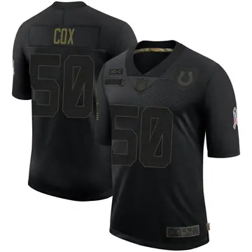 Nike Bryan Cox Men's Limited Indianapolis Colts Black 2020 Salute To Service Jersey