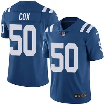 Nike Bryan Cox Men's Limited Indianapolis Colts Royal Team Color Vapor Untouchable Jersey
