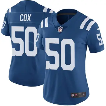 Nike Bryan Cox Women's Limited Indianapolis Colts Royal Color Rush Vapor Untouchable Jersey
