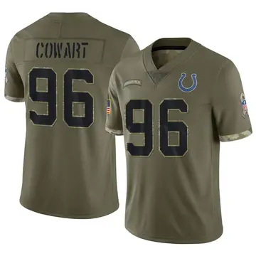 Nike Byron Cowart Men's Limited Indianapolis Colts Olive 2022 Salute To Service Jersey