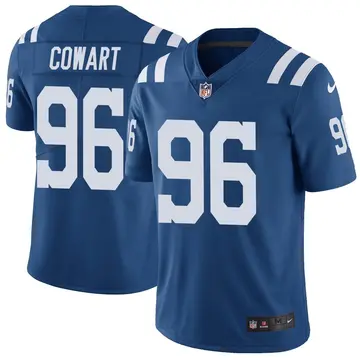 Nike Byron Cowart Men's Limited Indianapolis Colts Royal Color Rush Vapor Untouchable Jersey