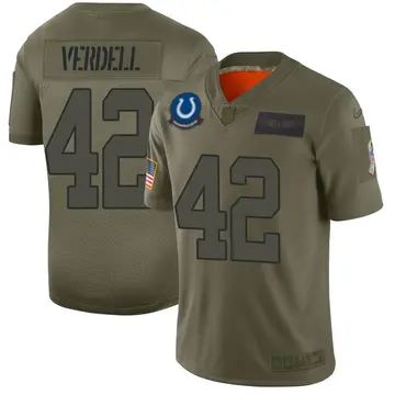 Nike CJ Verdell Men's Limited Indianapolis Colts Camo 2019 Salute to Service Jersey
