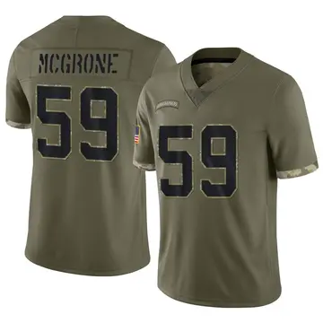 Nike Cameron McGrone Men's Limited Indianapolis Colts Olive 2022 Salute To Service Jersey