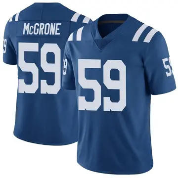 Nike Cameron McGrone Men's Limited Indianapolis Colts Royal Color Rush Vapor Untouchable Jersey