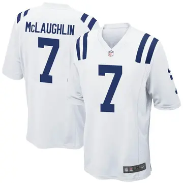 Nike Chase McLaughlin Men's Game Indianapolis Colts White Jersey