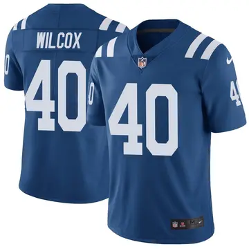 Nike Chris Wilcox Men's Limited Indianapolis Colts Royal Color Rush Vapor Untouchable Jersey