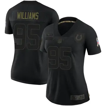 Nike Chris Williams Women's Limited Indianapolis Colts Black 2020 Salute To Service Jersey