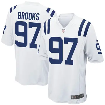 Nike Curtis Brooks Men's Game Indianapolis Colts White Jersey