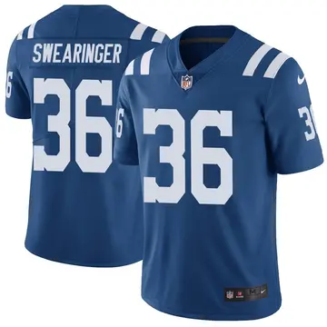 Nike D.J. Swearinger Men's Limited Indianapolis Colts Royal Color Rush Vapor Untouchable Jersey