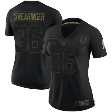 Nike D.J. Swearinger Women's Limited Indianapolis Colts Black 2020 Salute To Service Jersey