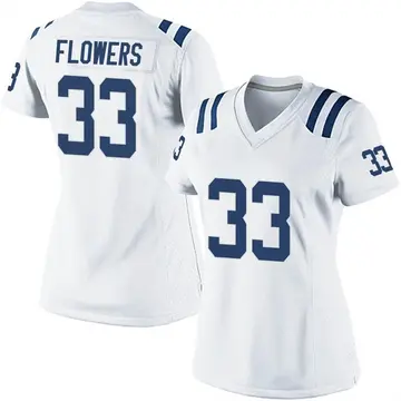 Nike Dallis Flowers Women's Game Indianapolis Colts White Jersey