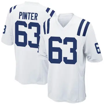 Nike Danny Pinter Men's Game Indianapolis Colts White Jersey
