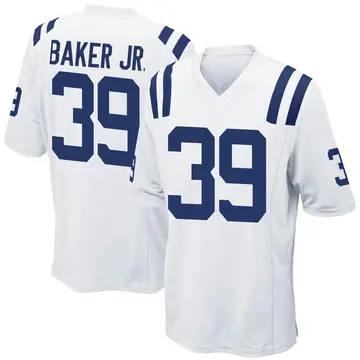 Nike Darrell Baker Jr. Men's Game Indianapolis Colts White Jersey