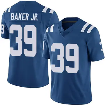 Nike Darrell Baker Jr. Men's Limited Indianapolis Colts Royal Team Color Vapor Untouchable Jersey