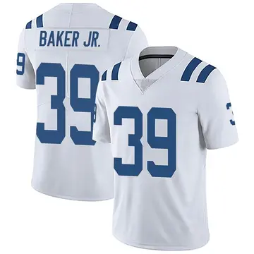 Nike Darrell Baker Jr. Men's Limited Indianapolis Colts White Vapor Untouchable Jersey