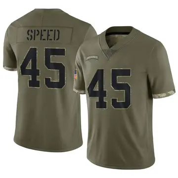 Nike E.J. Speed Men's Limited Indianapolis Colts Olive 2022 Salute To Service Jersey