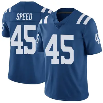 Nike E.J. Speed Men's Limited Indianapolis Colts Royal Color Rush Vapor Untouchable Jersey